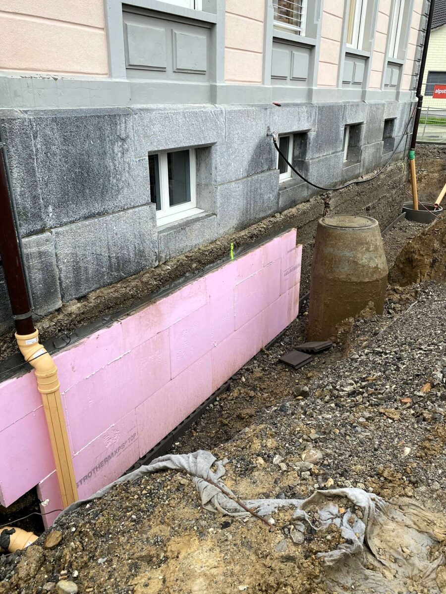 Entwässerung Schulhaus