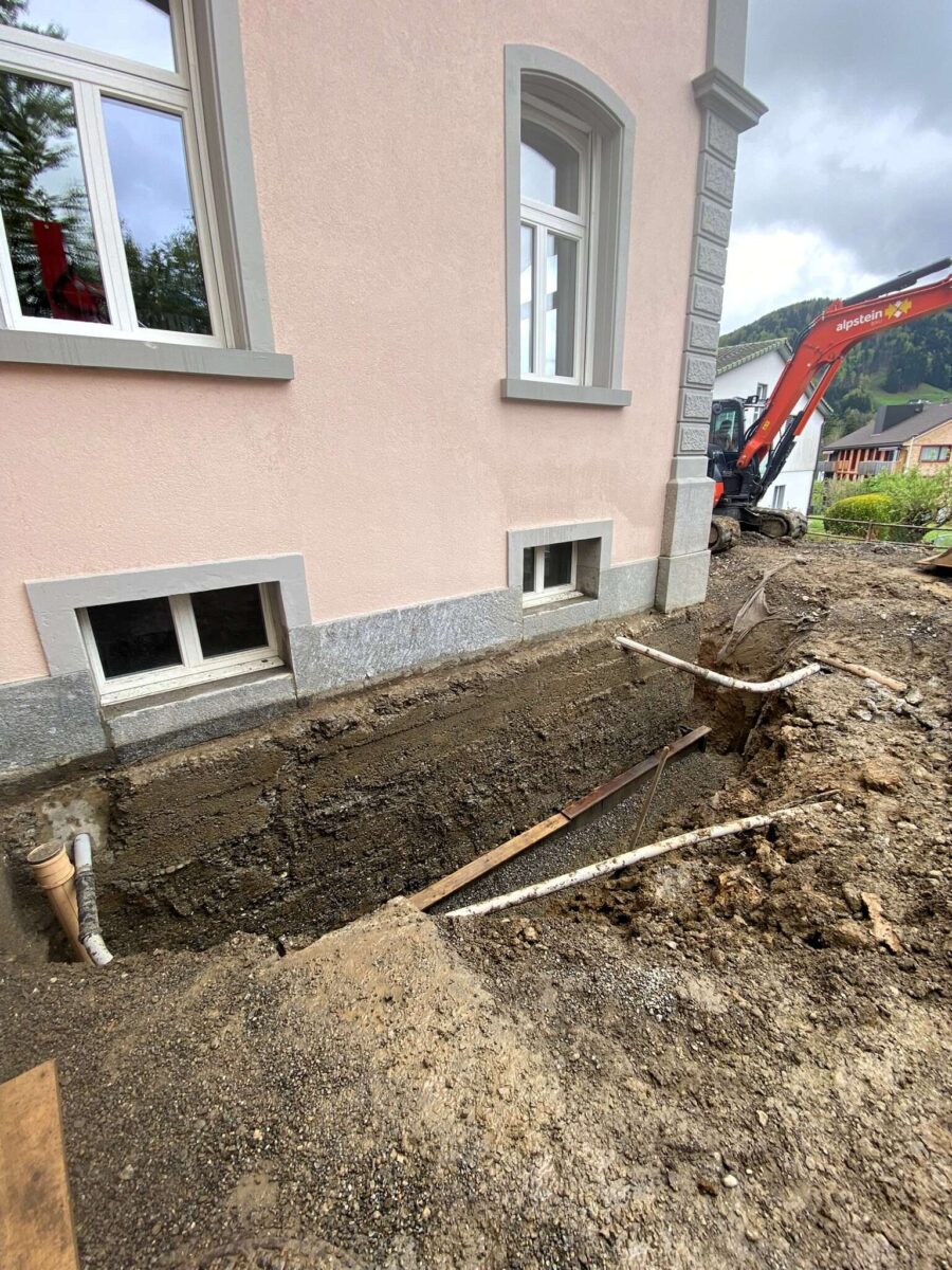 Entwässerung Schulhaus