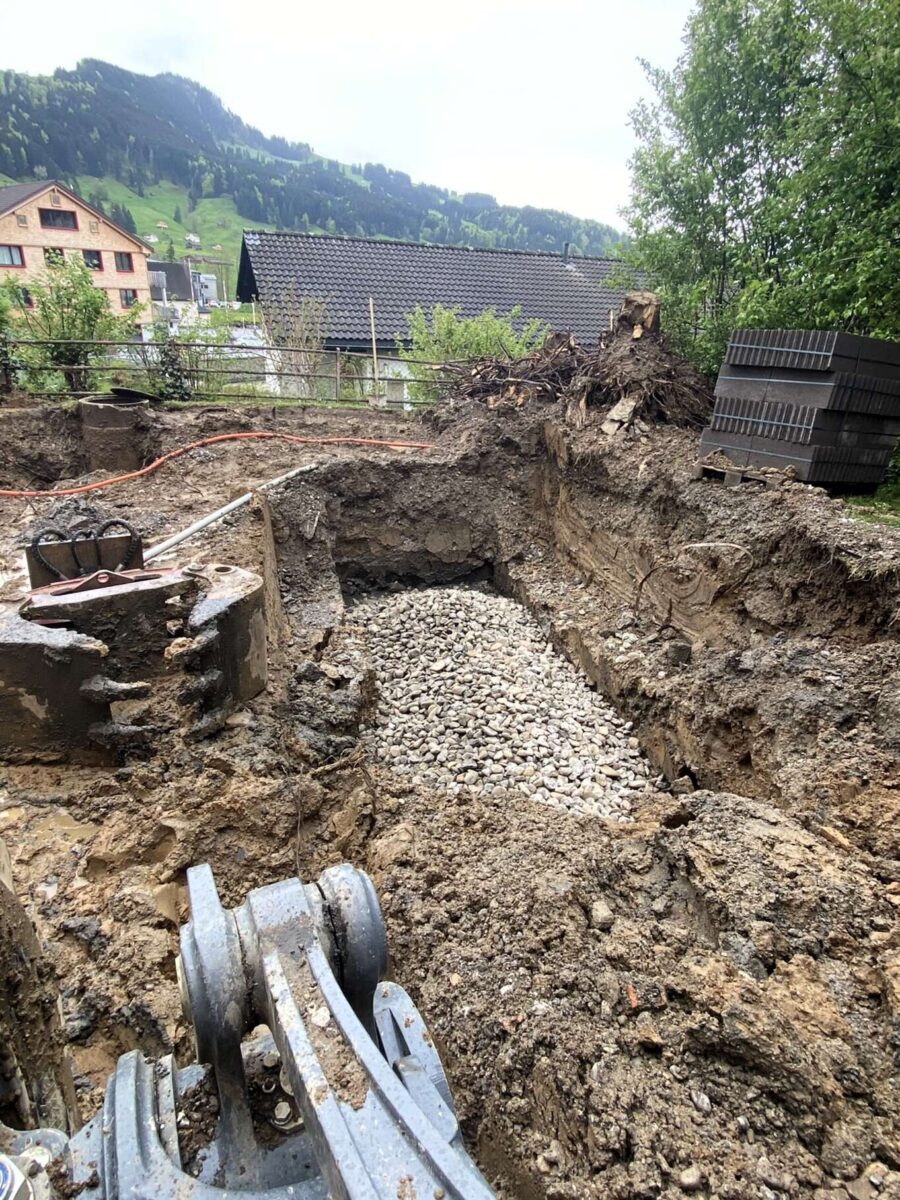 Entwässerung Schulhaus